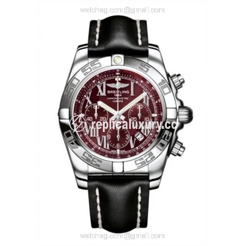 Breitling Chronomat 44 Stainless Steel / Mirage Red / Calf AB011012.K522.435X