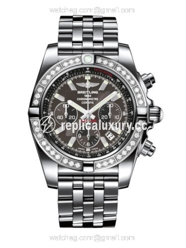 Breitling Chronomat 44 Stainless Steel / Diamond / Carbon Black / Bracelet AB011053.M524.375A