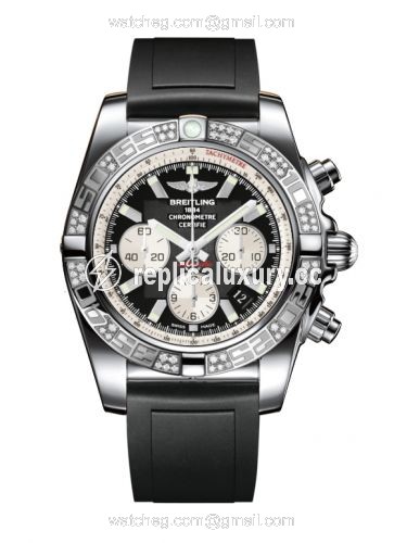 Breitling Chronomat 44 Stainless Steel / Diamond / Onyx Black / Rubber AB0110AA.B967.131S