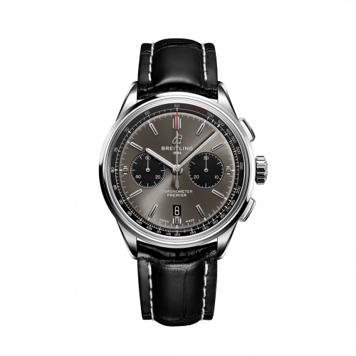 Breitling Premier B01 Chronograph 42 Stainless Steel / Anthracite / Croco / Folding AB0118221B1P1