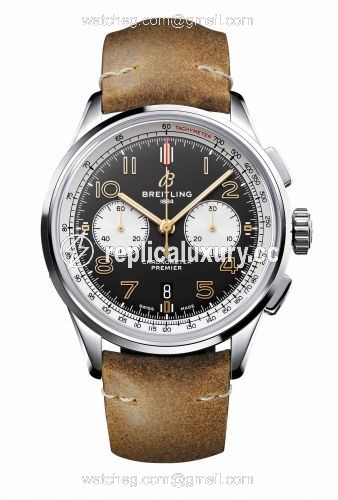 Breitling Premier B01 Chronograph 42 Stainless Steel / Norton Edition / Nubuck / Folding AB0118A21B1X1