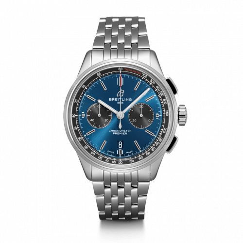 Breitling Premier B01 Chronograph 42 Stainless Steel / Blue / Bracelet AB0118A61C1A1