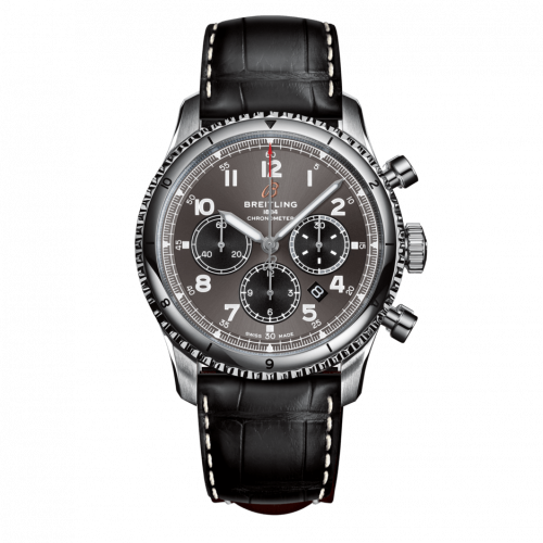 Breitling Aviator 8 B01 Chronograph 43 Stainless Steel / Anthracite / Croco / Pin AB0119131B1P1