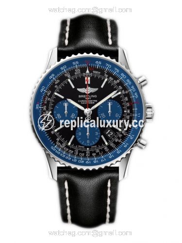 Breitling Navitimer 01 43 Stainless Steel / Blue Edition / Calf / Pin AB012116/BE09/435X/A20BA.1