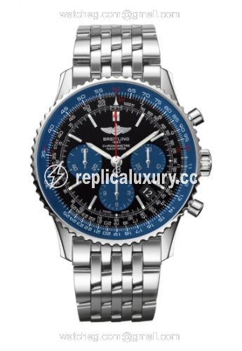 Breitling Navitimer 01 43 Stainless Steel / Blue Edition / Bracelet AB012116/BE09/447A
