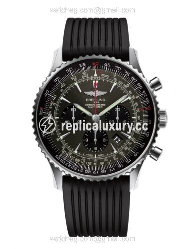 Breitling Navitimer 01 46 Stainless Steel / Stratos Grey / Rubber AB01271A.F570.252S