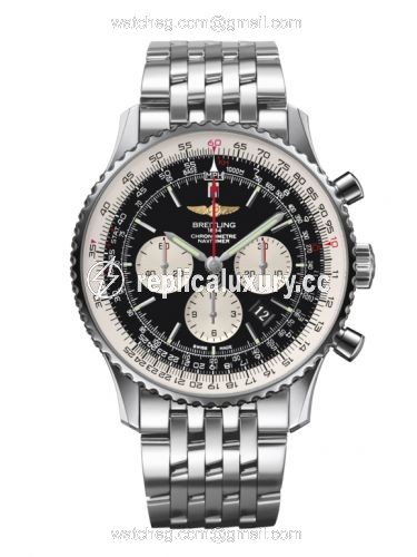 Breitling Navitimer 01 46 Stainless Steel / Black / Bracelet AB012721/BD09/443A