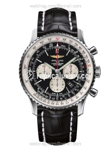 Breitling Navitimer 01 46 Stainless Steel / Black / Croco / Pin AB012721/BD09/760P/A20BA.1