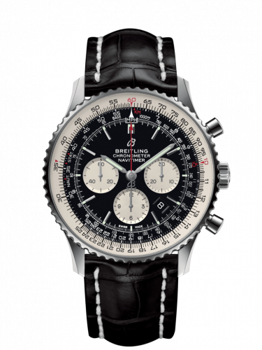 Breitling Navitimer 1 B01 Chronograph 46 Stainless Steel / Black / Croco / Pin AB0127211B1P1