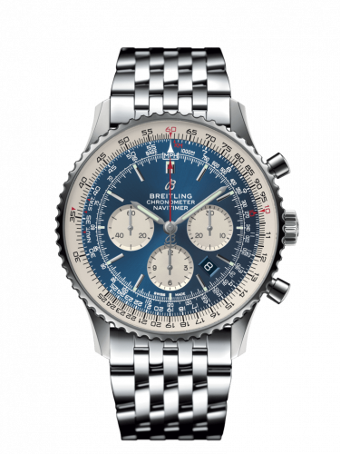 Breitling Navitimer 1 B01 Chronograph 46 Stainless Steel / Aurora Blue / Bracelet AB0127211C1A1