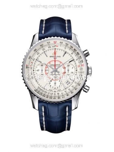 Breitling Montbrillant 01 Stainless Steel / Mercury Silver / Croco AB013012.G709.718P