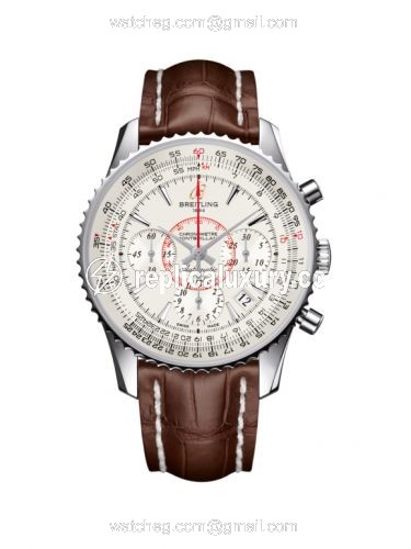 Breitling Montbrillant 01 Stainless Steel / Mercury Silver / Croco AB013012.G709.724P