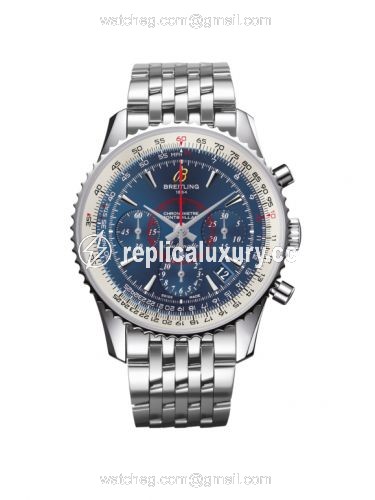 Breitling Montbrillant 01 Stainless Steel / Aurora Blue / Bracelet / Limited Edition AB0130C5.C894.448A