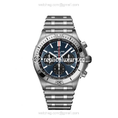 Breitling Chronomat B01 42 Stainless Steel / Blue / Rouleaux AB0134101C1A1