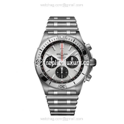 Breitling Chronomat B01 42 Stainless Steel / Silver / Rouleaux AB0134101G1A1