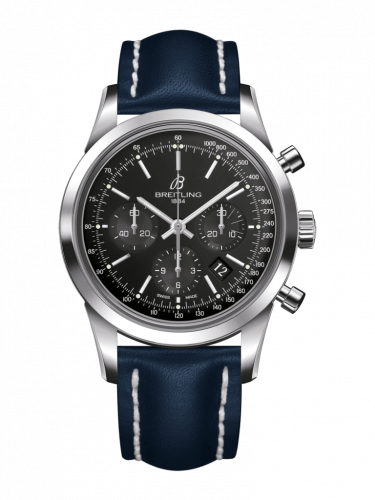 Breitling Transocean Chronograph Stainless Steel / Black / Calf / Pin AB015212/BA99/105X/A20BA.1