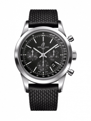 Breitling Transocean Chronograph Stainless Steel / Black / Rubber / Pin AB015212/BA99/278S/A20S.1