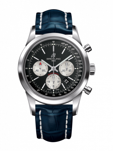 Breitling Transocean Chronograph Stainless Steel / Reverse Panda / Croco / Pin AB015212/BF26/731P/A20BA.1