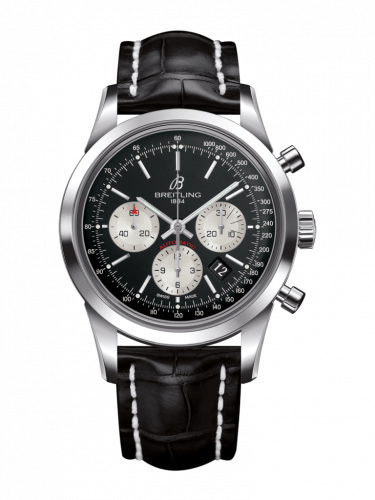 Breitling Transocean Chronograph Stainless Steel / Reverse Panda / Croco / Folding AB015212/BF26/744P/A20D.1
