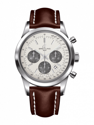 Breitling Transocean Chronograph Stainless Steel / Panda / Calf / Pin AB015212/G724/437X/A20BA.1