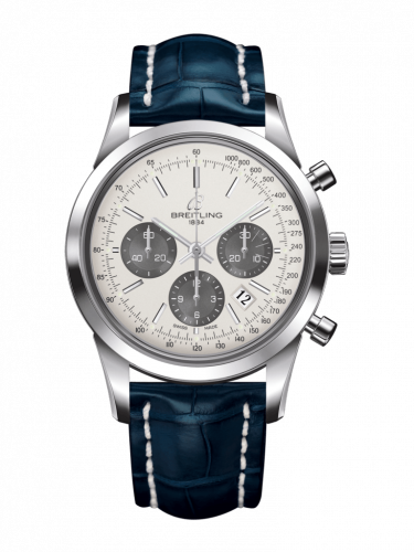 Breitling Transocean Chronograph Stainless Steel / Panda / Croco / Pin AB015212/G724/731P/A20BA.1