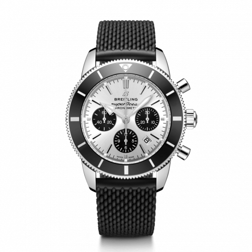Breitling Superocean Heritage II B01 Chronograph 44 Stainless Steel / Silver / Rubber / Folding AB0162121G1S1