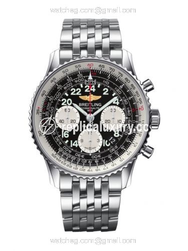 Breitling Cosmonaute Stainless Steel / Black / Bracelet AB0210B4.BC36.447A