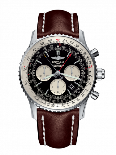 Breitling Navitimer Rattrapante Stainless Steel / Black / Calf / Pin AB031021/BF77/443X/A20BA.1