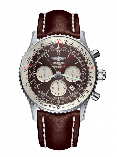 Breitling Navitimer Rattrapante Stainless Steel / Panamerican Bronze / Calf / Pin AB031021/Q615/443X/A20BA.1