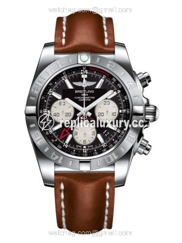 Breitling Chronomat 44 GMT Stainless Steel / Onyx Black / Calf AB042011.BB56.433X