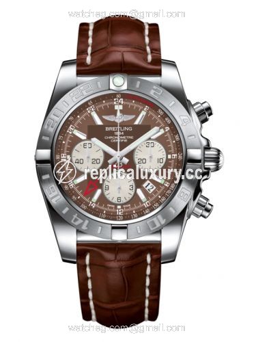 Breitling Chronomat 44 GMT Stainless Steel / Metallica Brown / Croco AB042011.Q589.737P