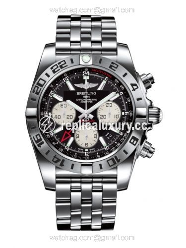 Breitling Chronomat 44 GMT Stainless Steel / Onyx Black / Bracelet AB0420B9.BB56.375A