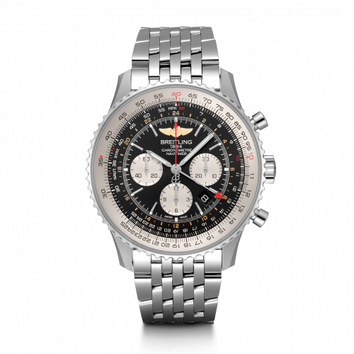 Breitling Navitimer GMT Stainless Steel / Black / Bracelet AB0441211B1A1
