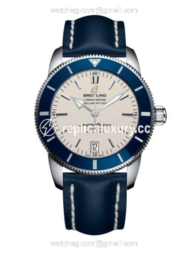 Breitling Superocean Heritage II 42 Stainless Steel / Blue / Silver / Calf / Pin AB201016/G827/105X/A20BA.1
