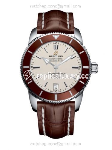 Breitling Superocean Heritage II 42 Stainless Steel / Bronze / Silver / Croco AB201033.G827.739P
