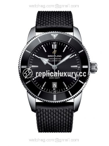 Breitling Superocean Heritage II 46 Stainless Steel / Black / Black / Rubber / Folding AB2020121B1S1