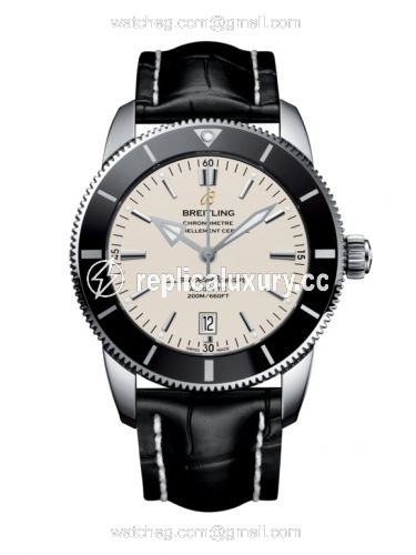 Breitling Superocean Heritage II 46 Stainless Steel / Black / Silver / Croco / Pin AB202012/G828/760P/A20BA.1