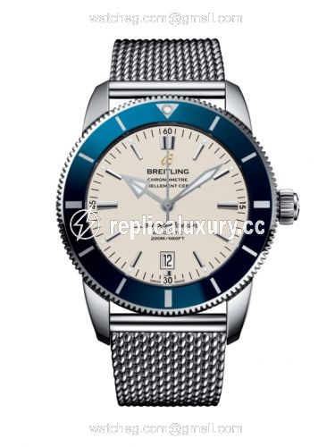 Breitling Superocean Heritage II 46 Stainless Steel / Blue / Silver / Milanese AB202016/G828/152A