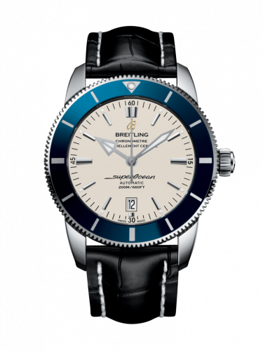 Breitling Superocean Heritage II 46 Stainless Steel / Blue / Silver / Croco / Folding AB202016/G828/761P/A20D.1