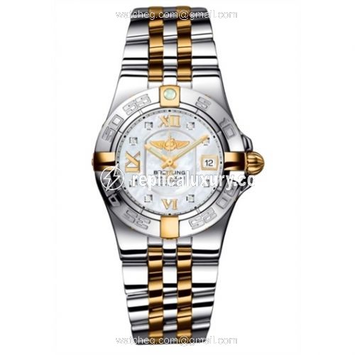 Breitling Galactic 30 Two Tone MOP / Diamond / Two Tone Bracelet B71340L2.A680.368D