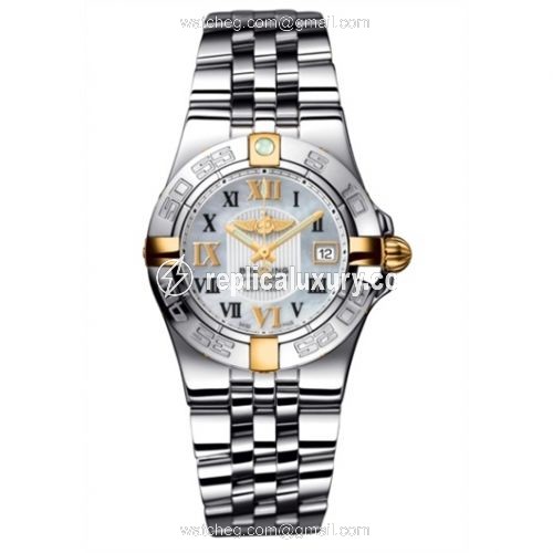 Breitling Galactic 30 Two Tone MOP / Roman / Bracelet B71340L2.A688.368A