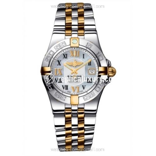 Breitling Galactic 30 Two Tone MOP / Roman / Two Tone Bracelet B71340L2.A688.368D