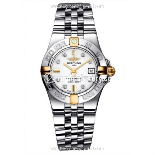 Breitling Galactic 30 Two Tone White / Diamond / Bracelet B71340L2.A714.368A