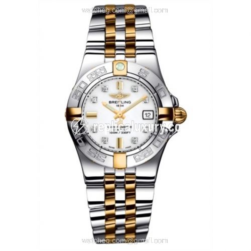 Breitling Galactic 30 Two Tone White / Diamond / Two Tone Bracelet B71340L2.A714.368D
