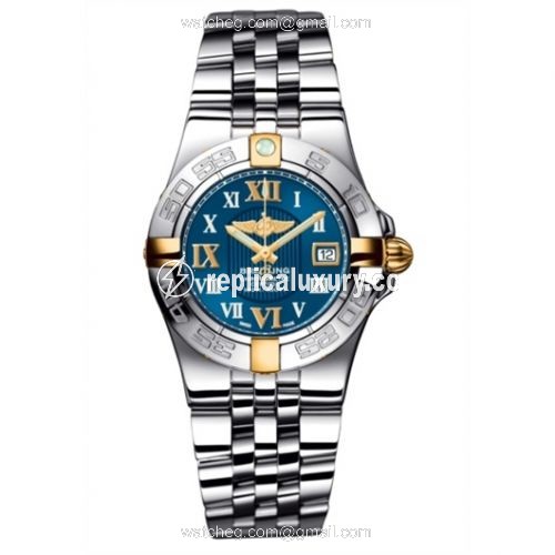 Breitling Galactic 30 Two Tone Blue / Roman / Bracelet B71340L2.C779.368A