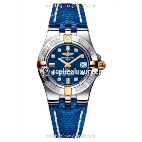 Breitling Galactic 30 Two Tone Blue / Diamond / Blue Teju B71340L2.C815.163Z