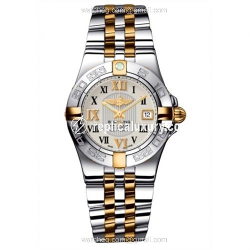 Breitling Galactic 30 Two Tone Silver / Roman / Two Tone Bracelet B71340L2.G671.368D