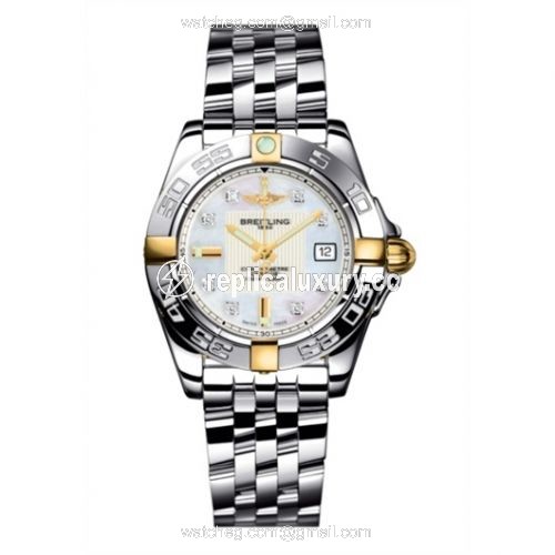 Breitling Galactic 32 Two Tone MOP / DIamond / Bracelet B71356L2.A710.367A