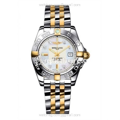 Breitling Galactic 32 Two Tone MOP / Diamond / Two Tone Bracelet B71356L2.A710.367D