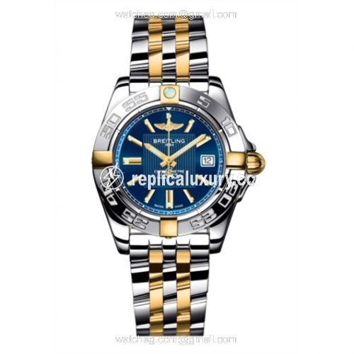 Breitling Galactic 32 Two Tone Blue / Two Tone Bracelet B71356L2.C812.367D